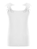 Full Size Lace Detail Scoop Neck Tank